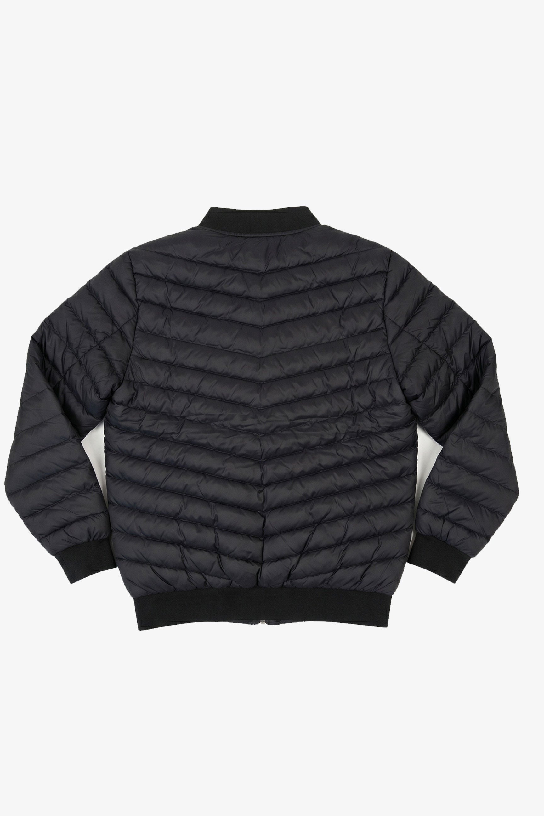 Men’s Black Quilted Bomber Lightweight Padded Zip Jacket