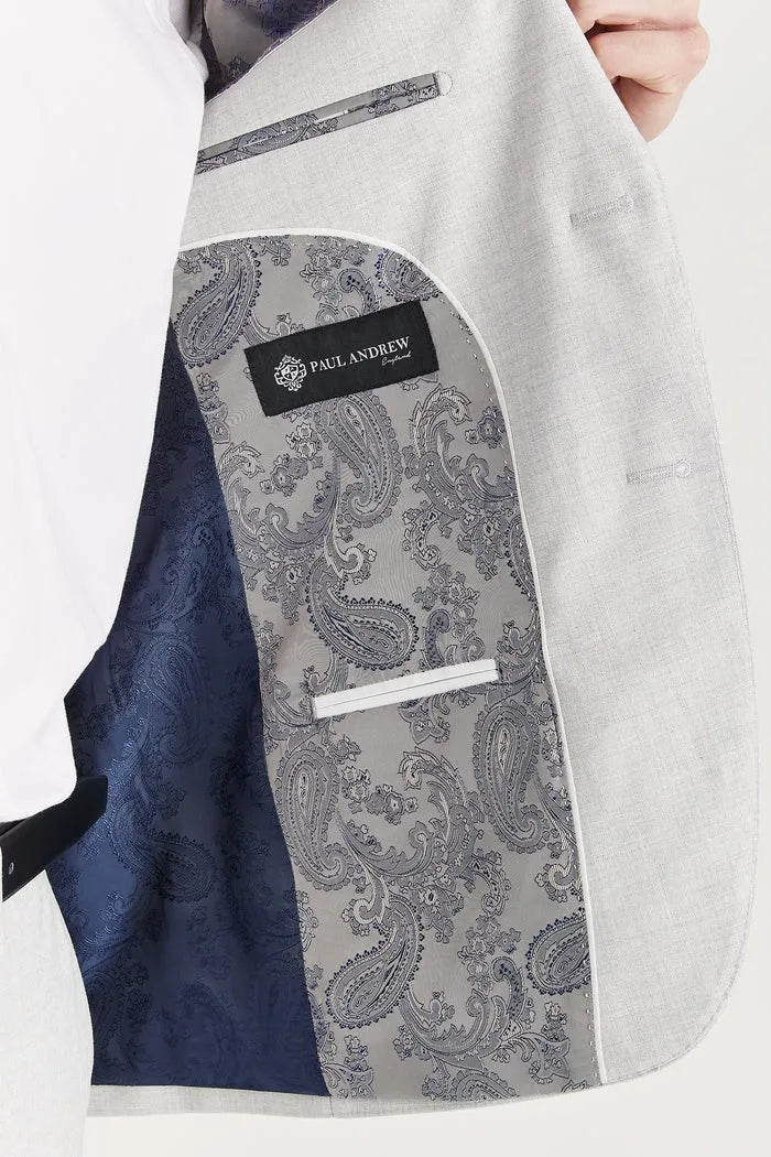 Belmont - Men's Silver 3 Piece Stitch Lapel Classic Suit