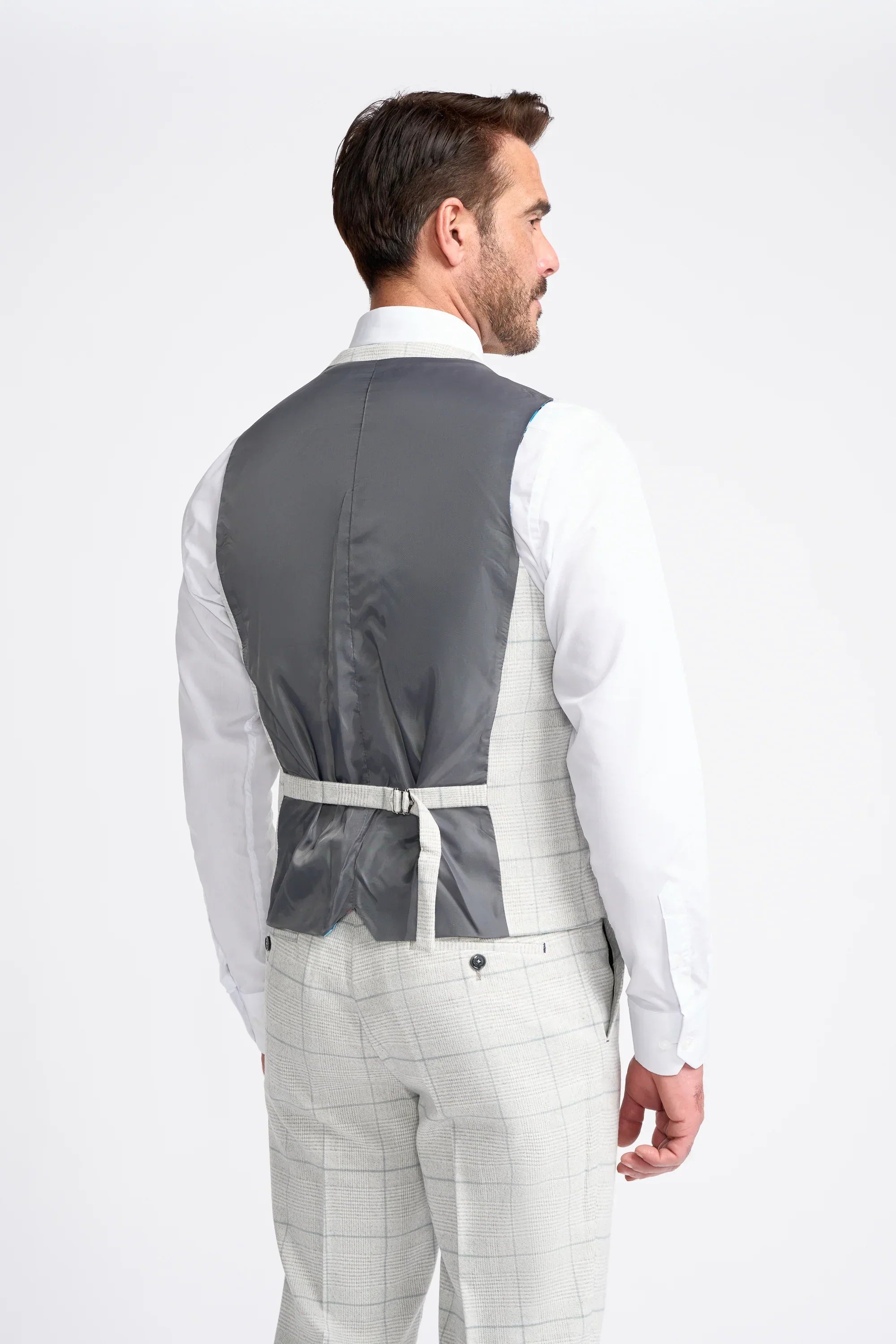 Light Grey Check 3 Piece Suit