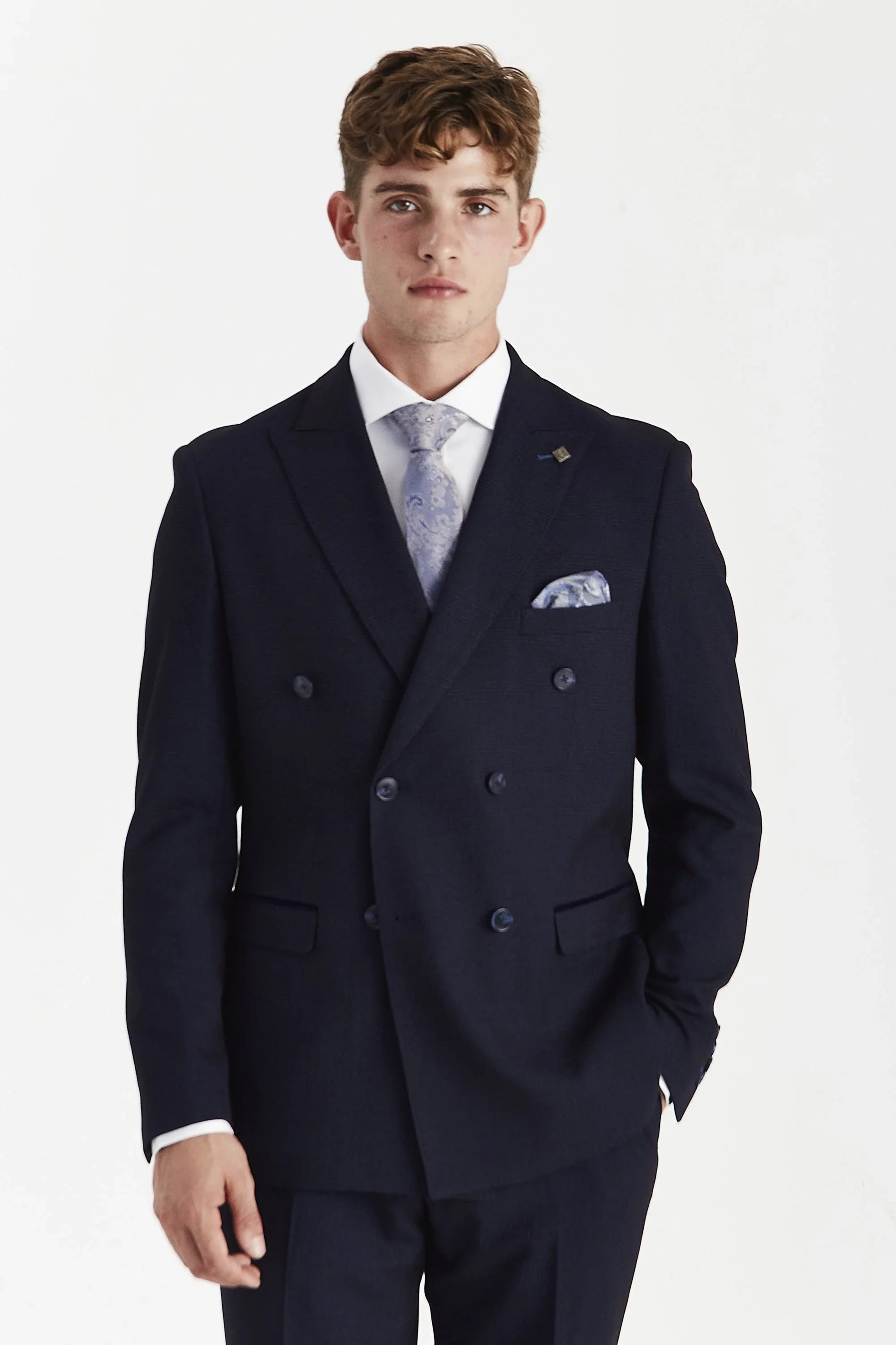 Regent - Men's Navy 2 Piece Double Breasted Suit