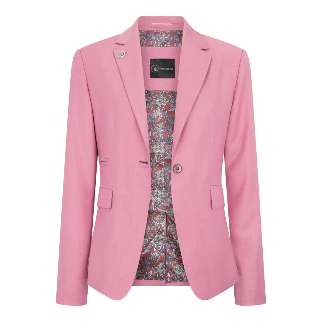 TP-16 - Women's 3 Piece Plain Pink Suit