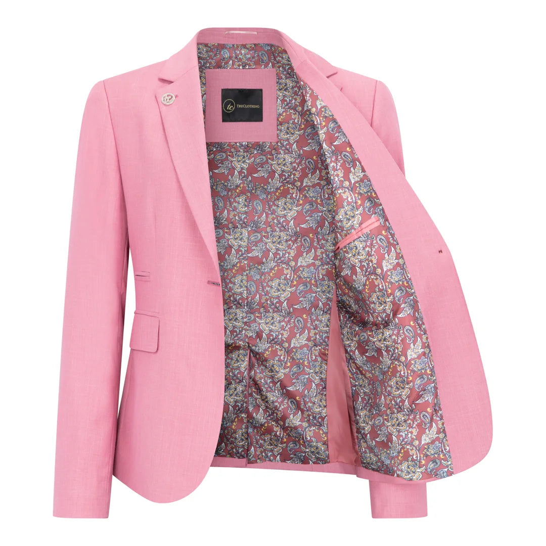 TP-16 - Women's 3 Piece Plain Pink Suit