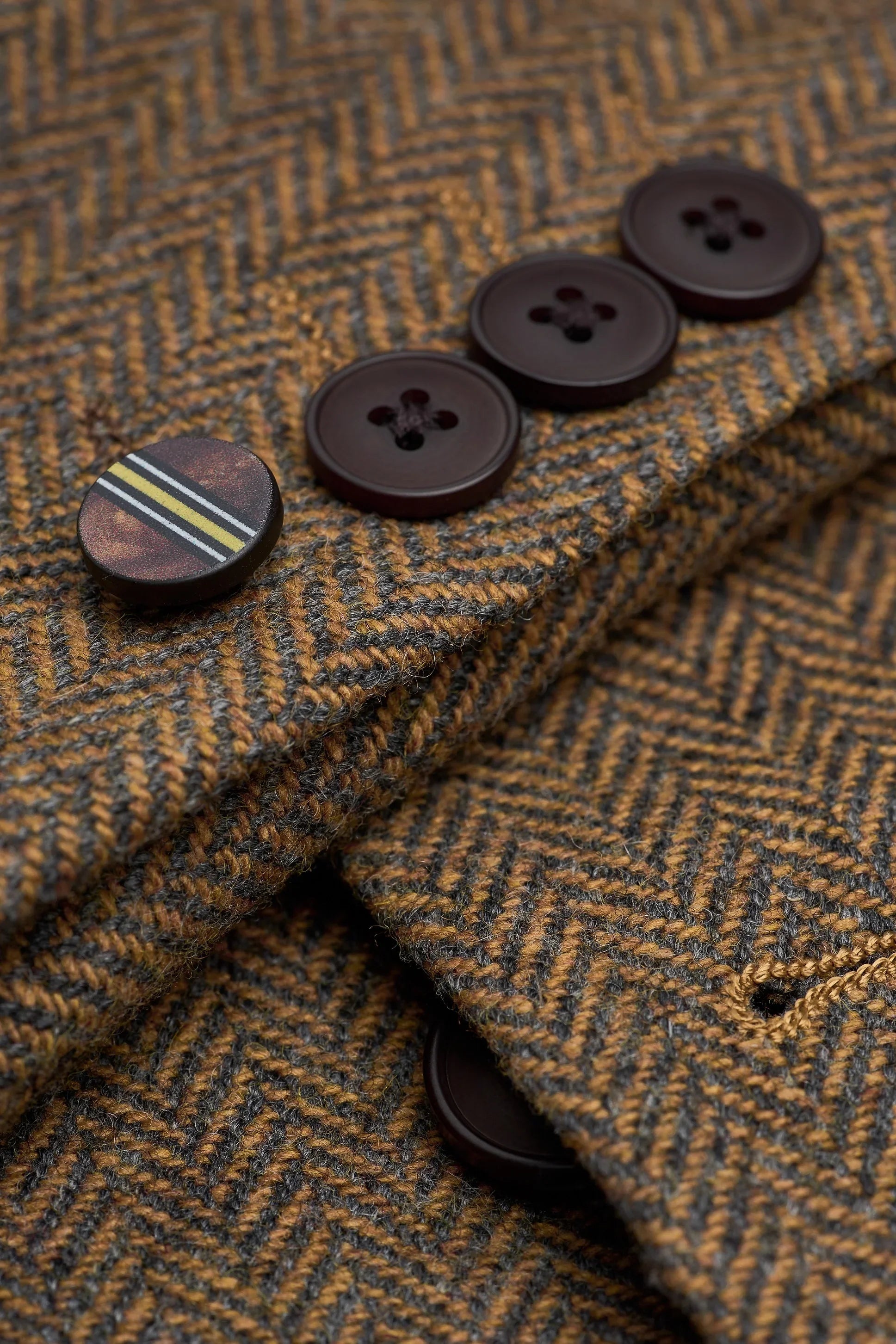 Thomas - Men’s Brown 3 Piece Wool Blend Tweed Suit
