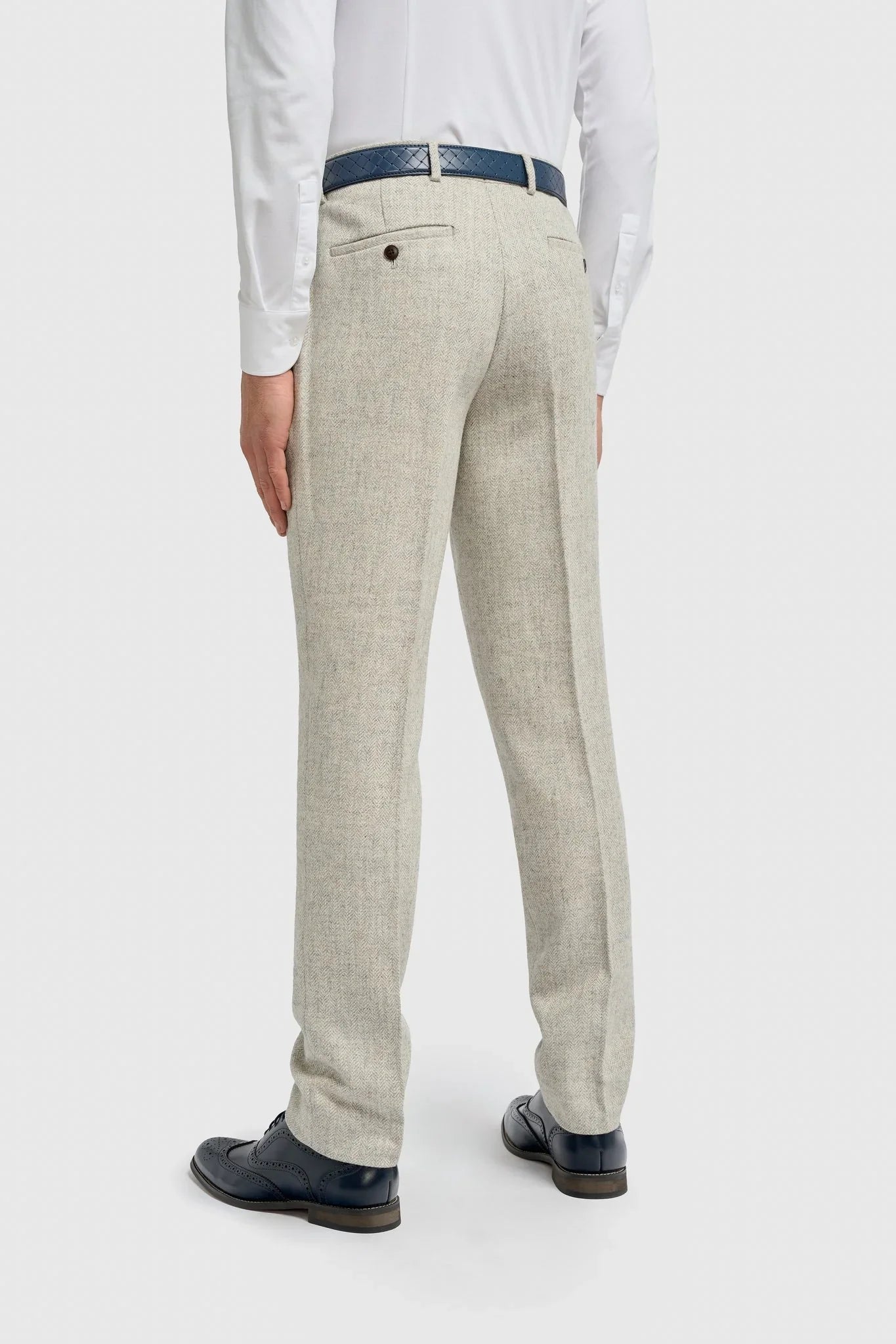 Thomas - Men’s Grey 3 Piece Wool Blend Tweed Suit