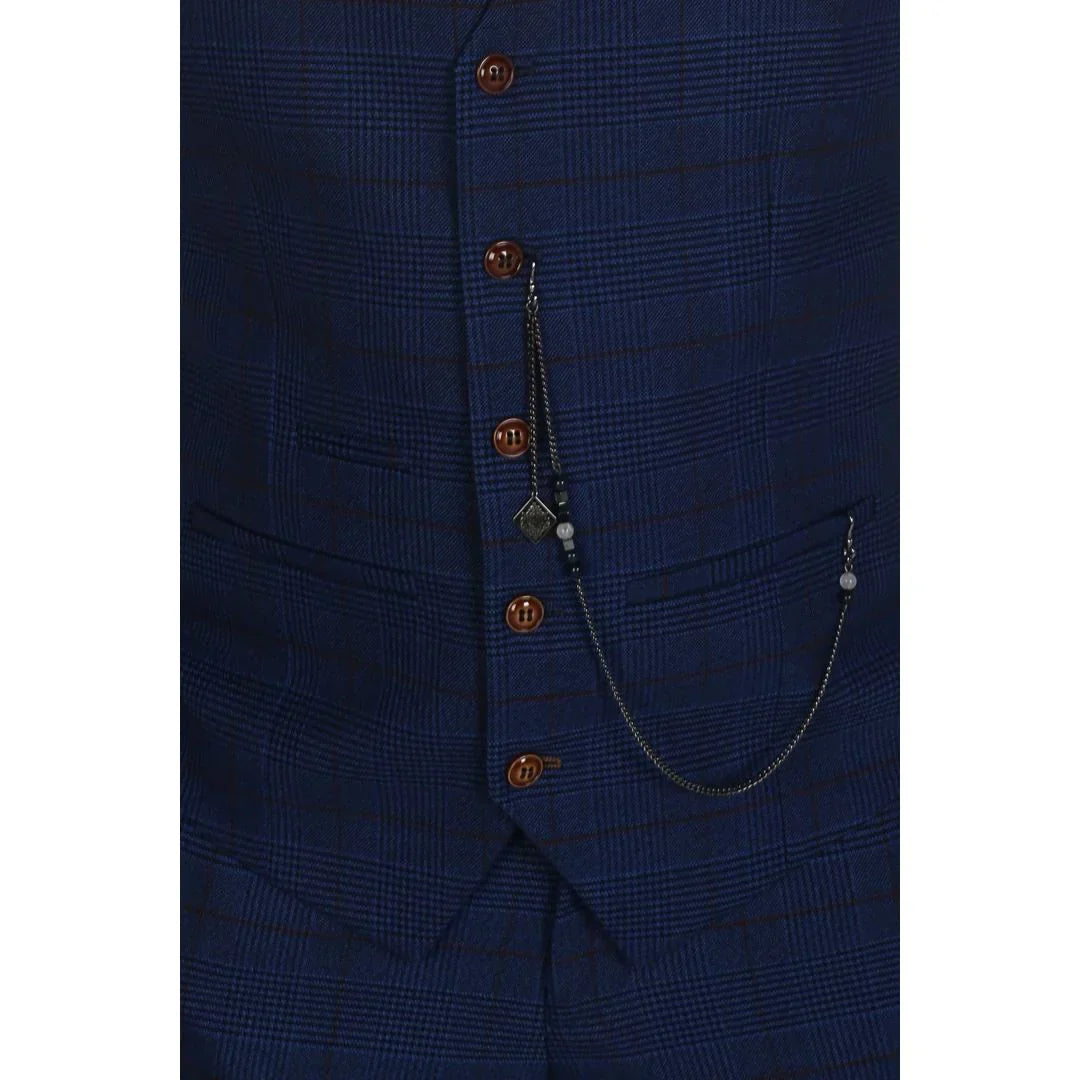 Alex - Men's Navy Waistcoat