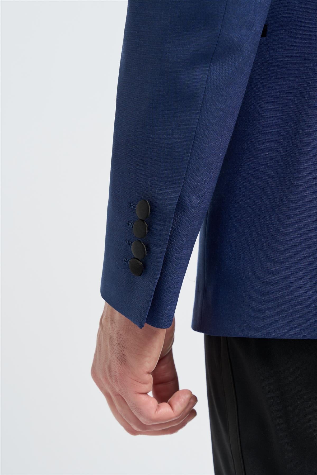 Aspen - Men's Blue Shawl Collar Tuxedo Blazer