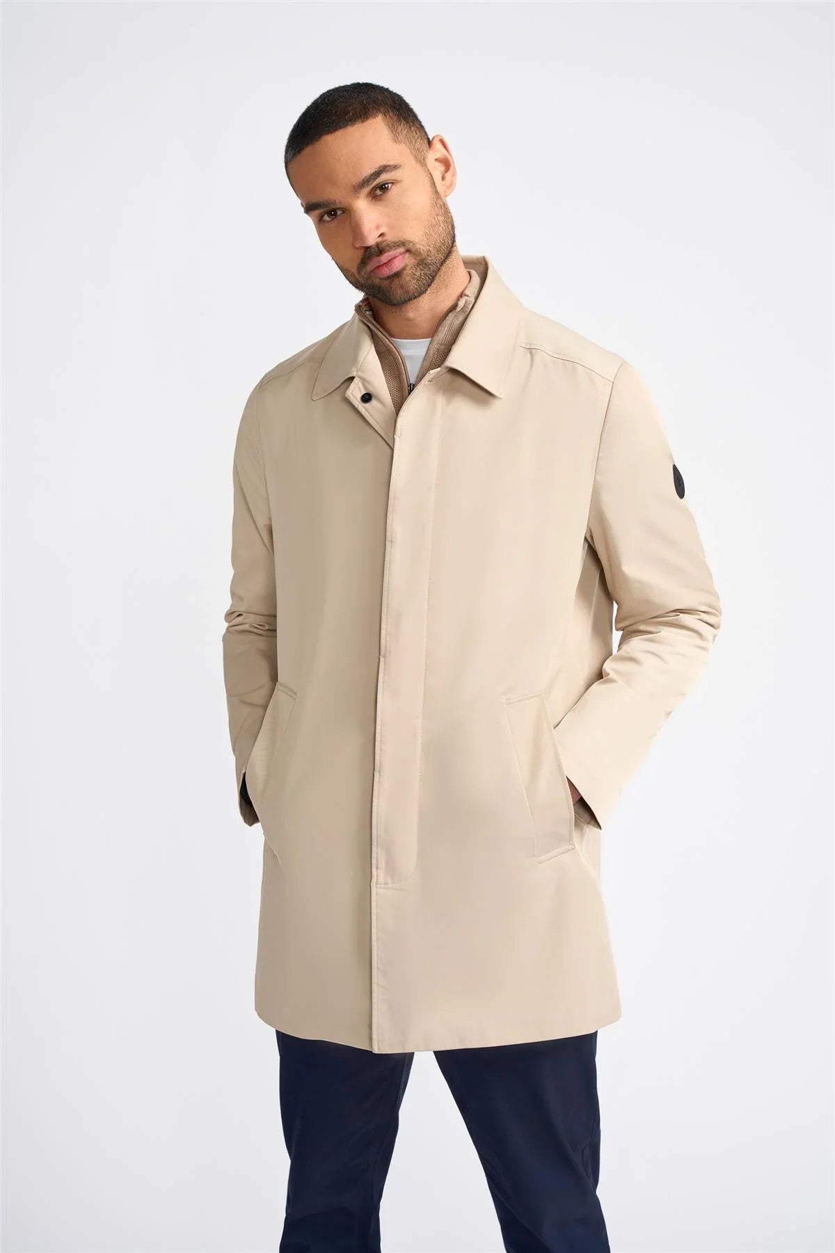 Barracuda - Men's Lightweight Classic Trench Coat Beige