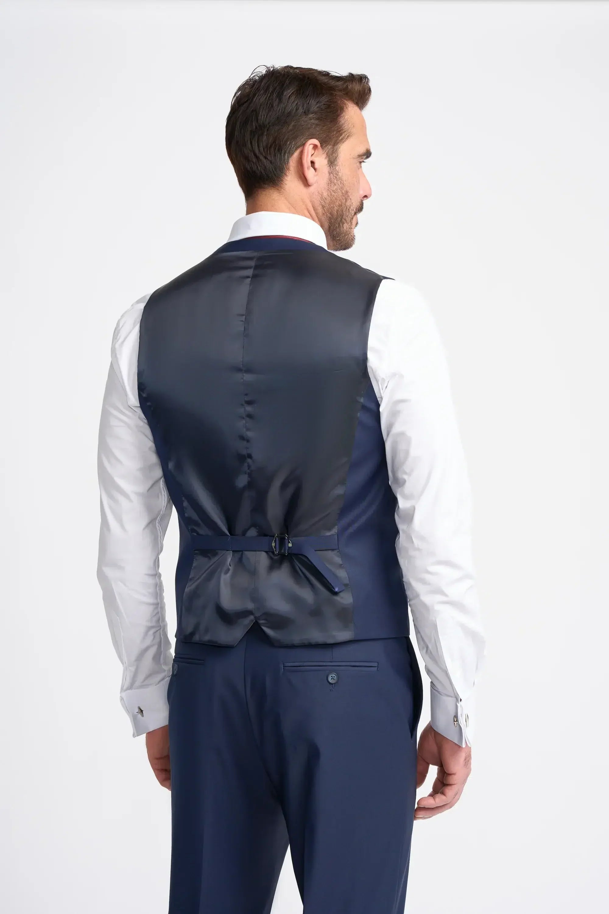 Bond - Men's Navy 3 Piece Tailored Fit Suit