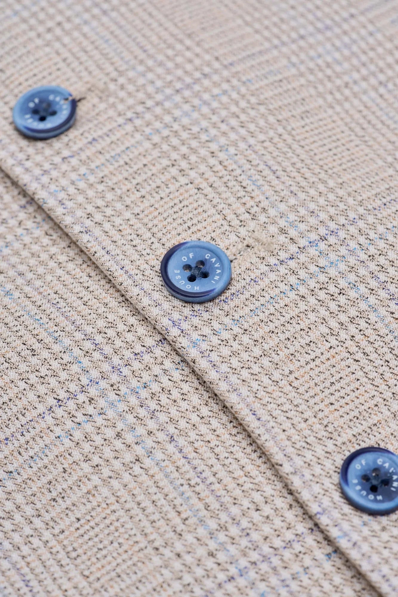 Caridi - Men's Tweed Beige Wedding Waistcoat