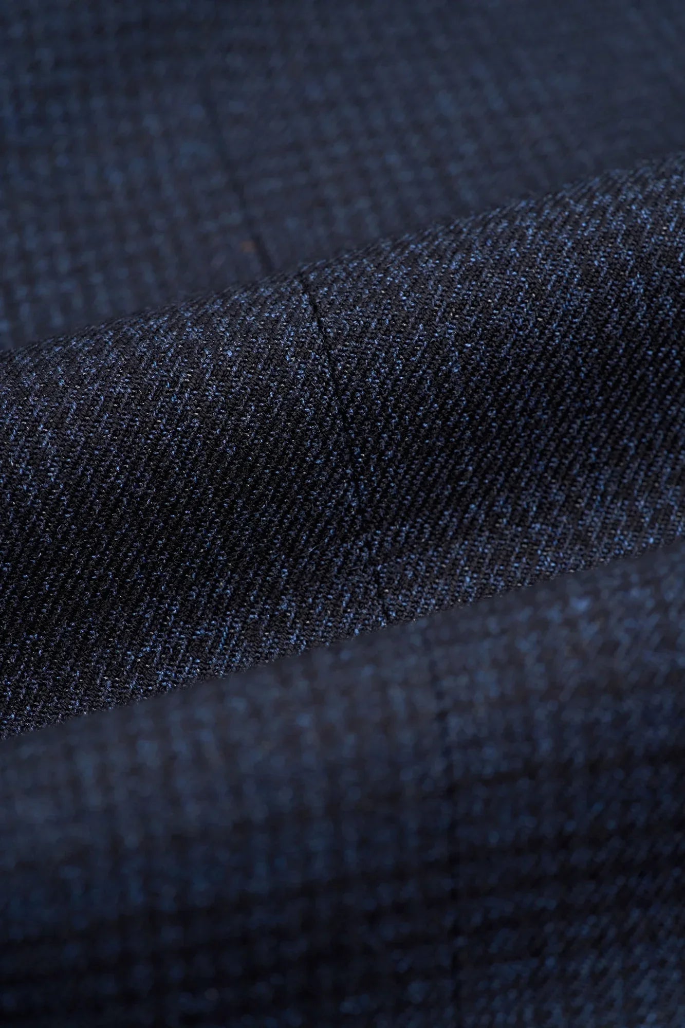 Men's Navy Blue Check 3-Piece Suit with Contrasting Cream Waistcoat