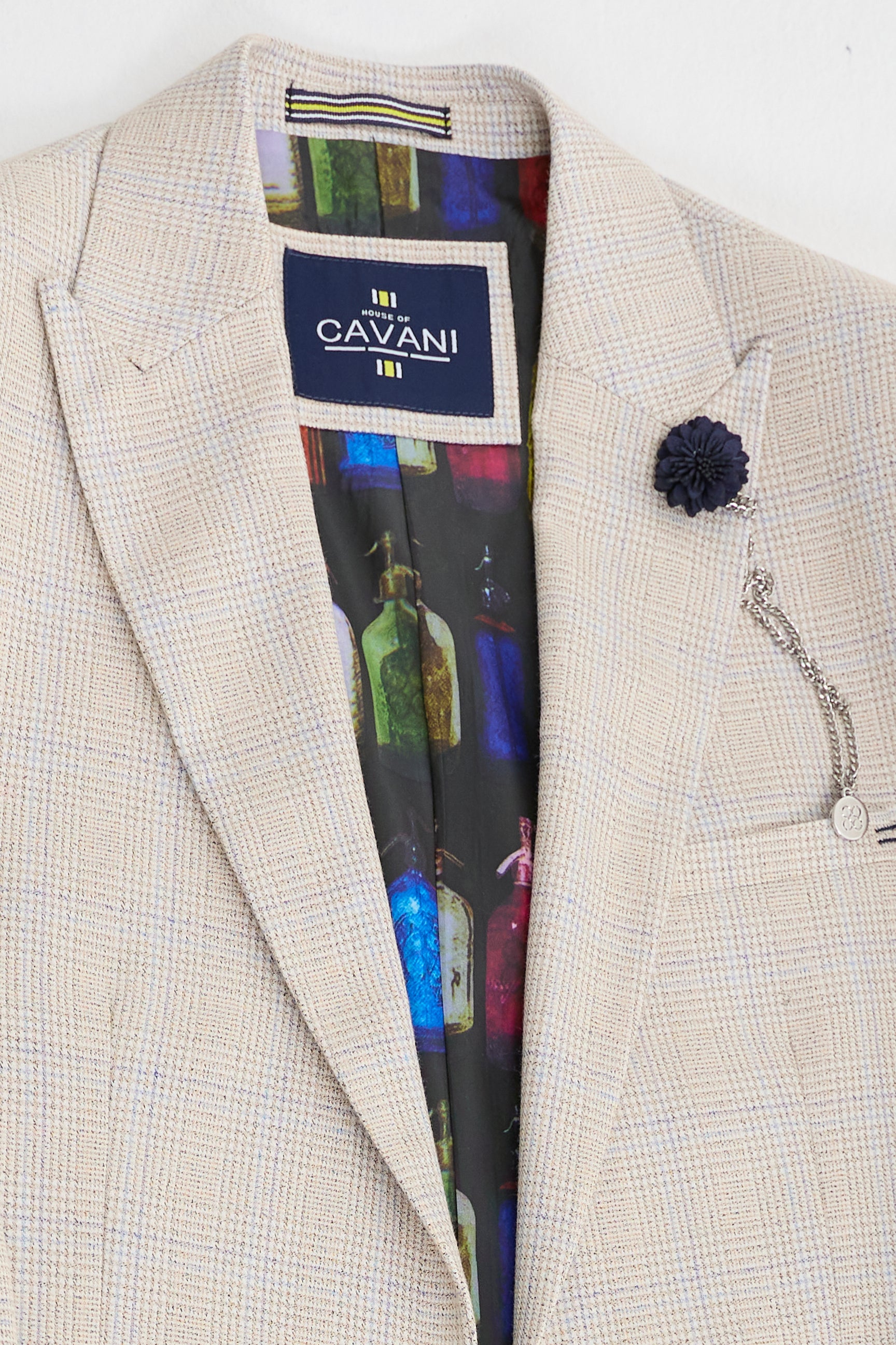 Mens Cream 3 Piece Wedding Suit - Cavani Caridi