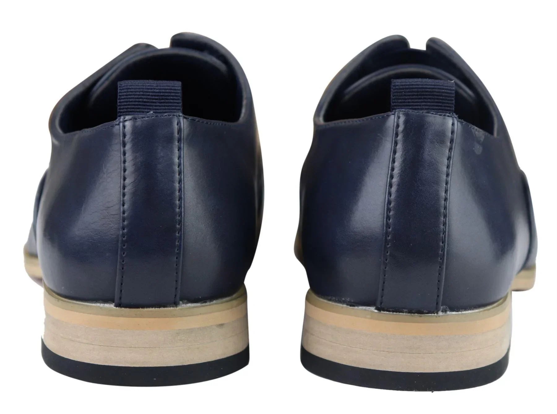 Mens Slip On Real Leather Shoes Smart Formal Navy Tan Brown Wedding Office Party