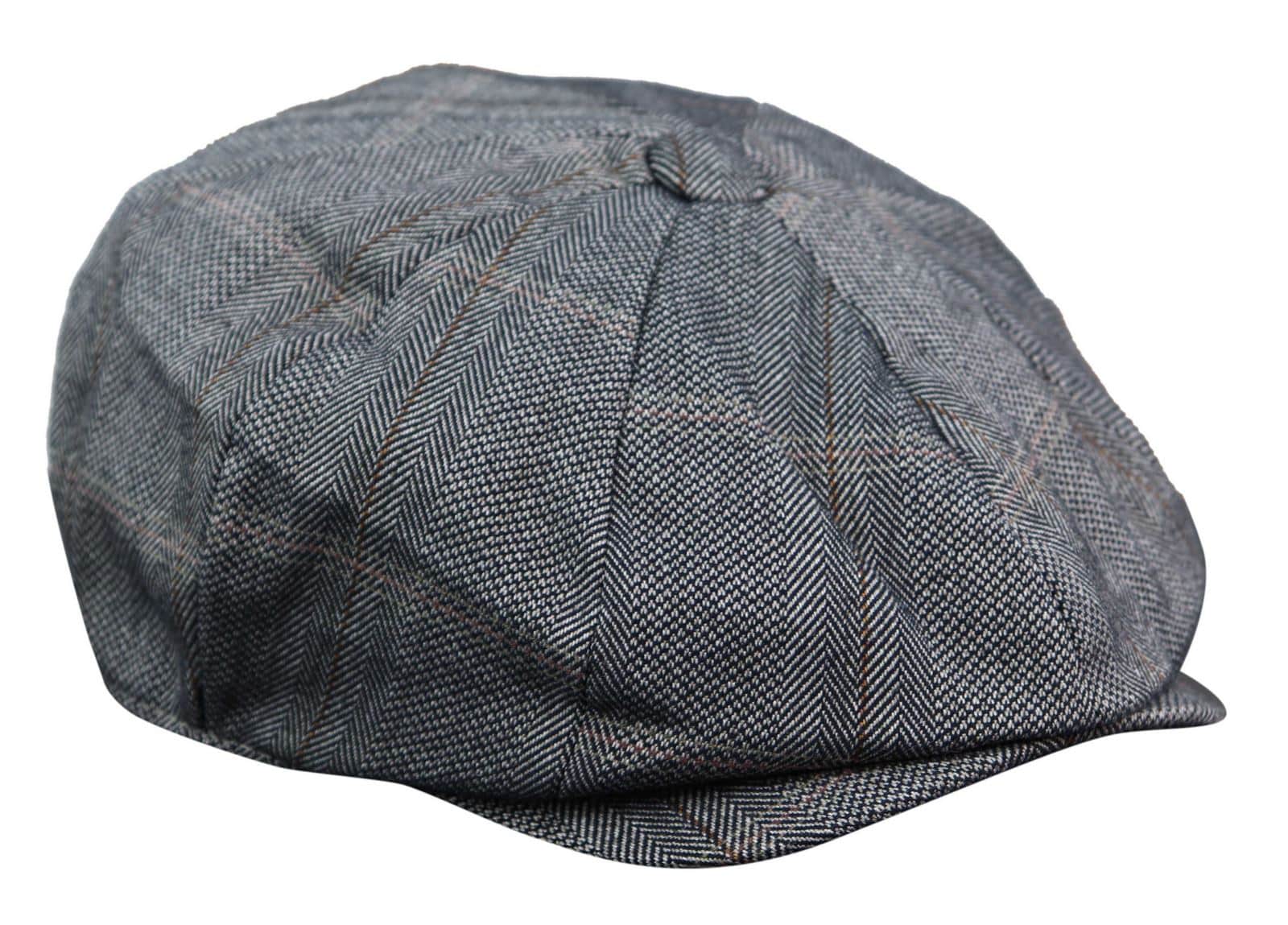 Men's 8 Panel Shelby NewsboyTweed Flat Cap - Cavani Connall