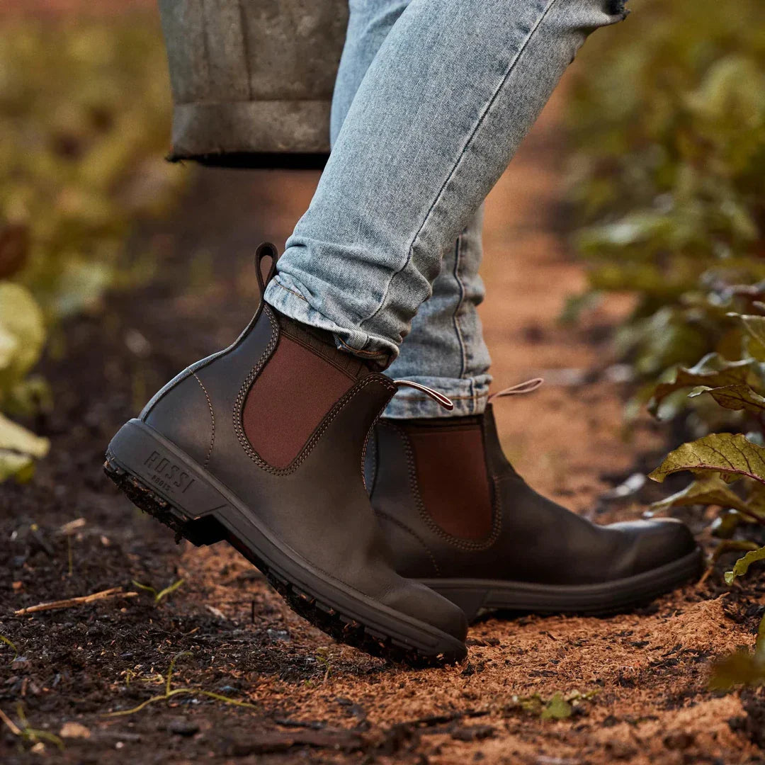 Endura 303 - Brown Leather Chelsea Boots