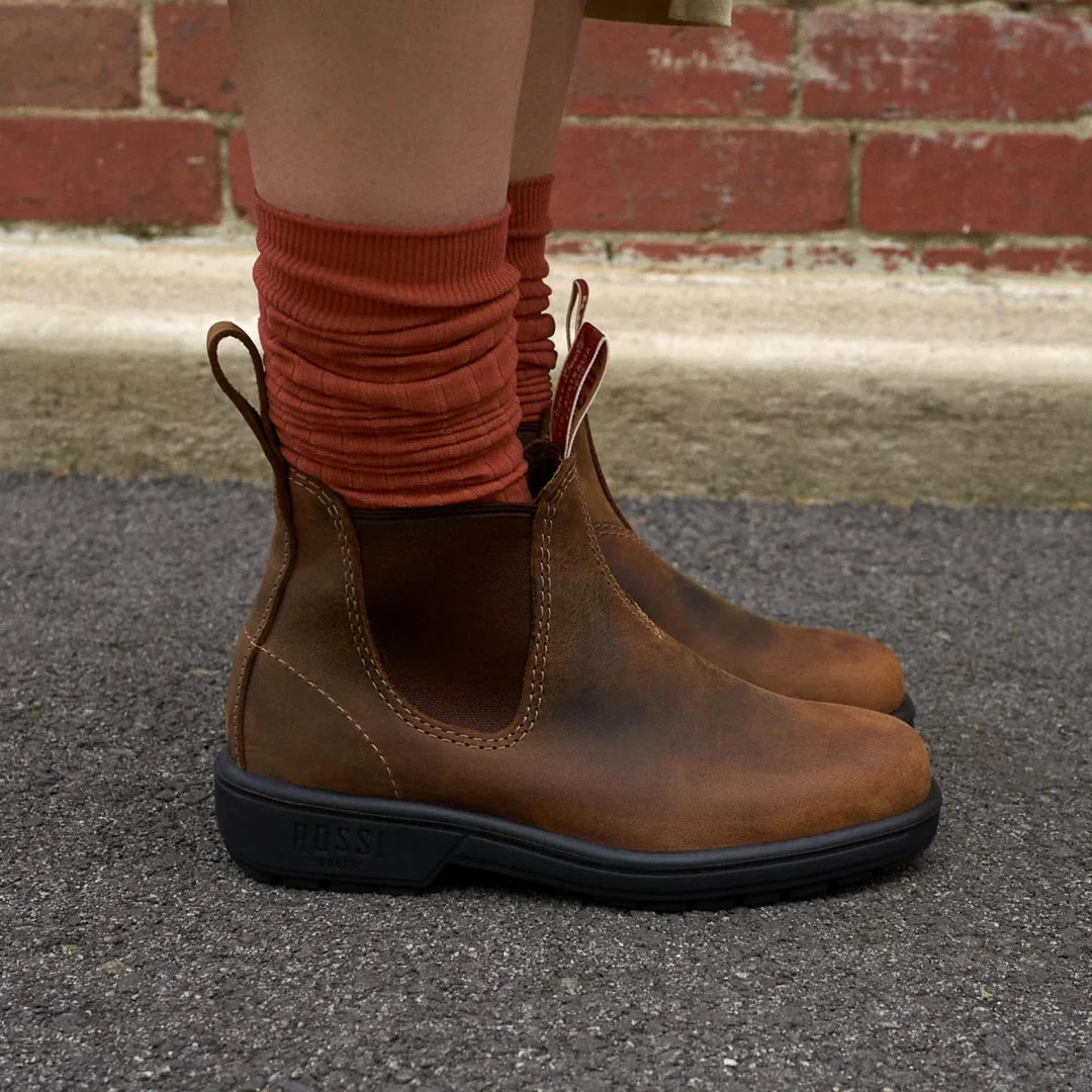 Endura 303 - Tan Brown Leather Chelsea Boots