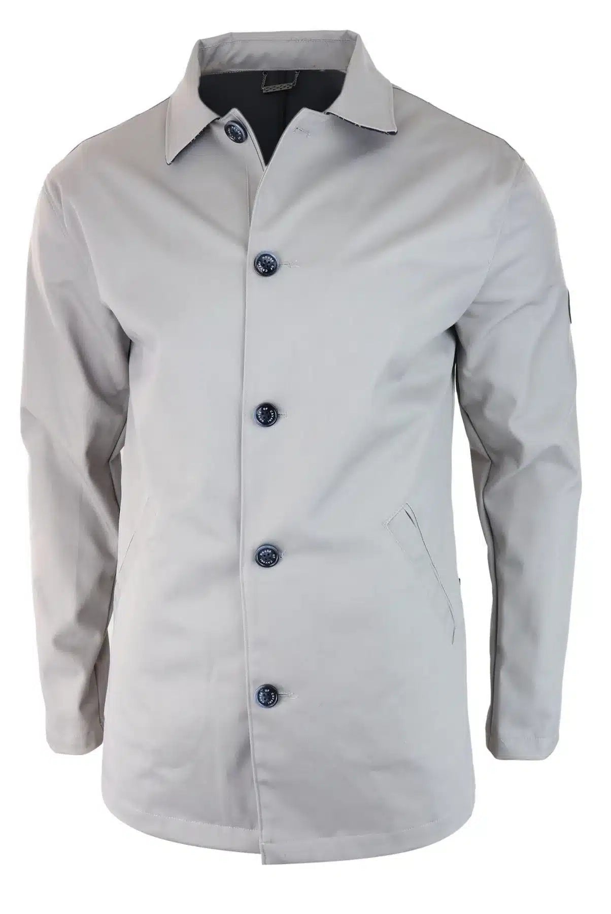 Mens Mid Length Overcoat Jacket Light Weight Smart Casual Beige Stone Mac