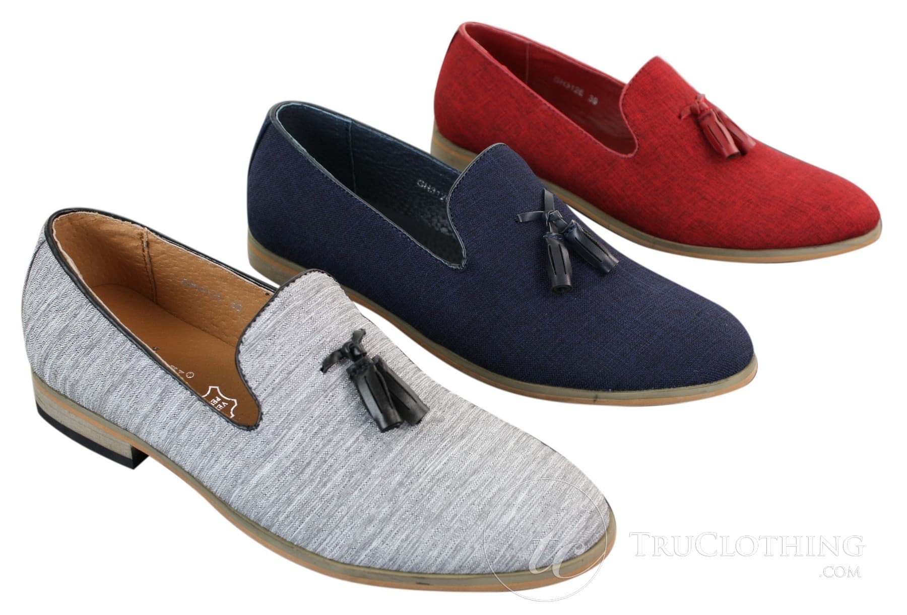 Galax GH3126 - Mens Slip On Tassel Driving Shoes Loafers Light Smart Casual Black Blue Italian