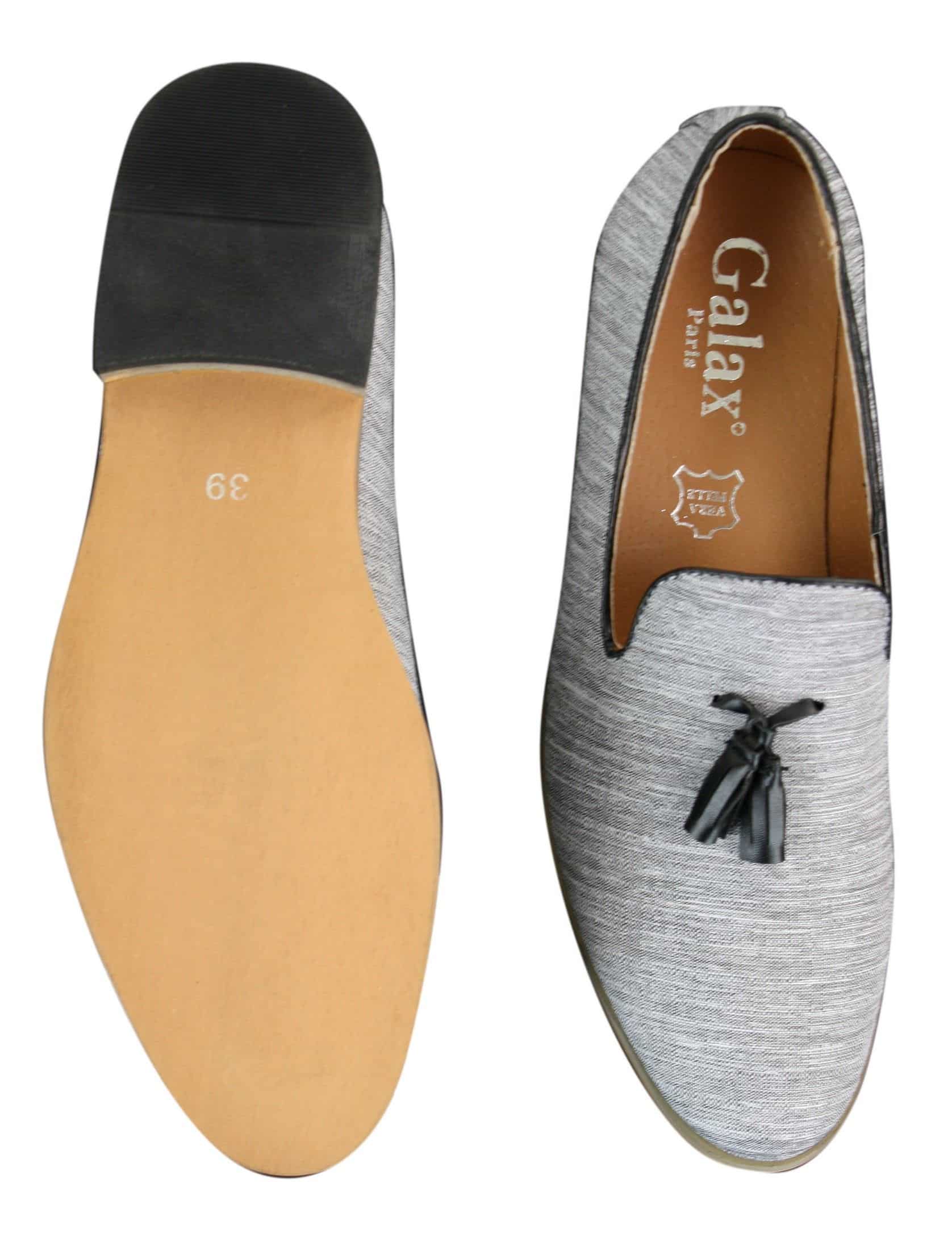 Galax GH3126 - Mens Slip On Tassel Driving Shoes Loafers Light Smart Casual Black Blue Italian