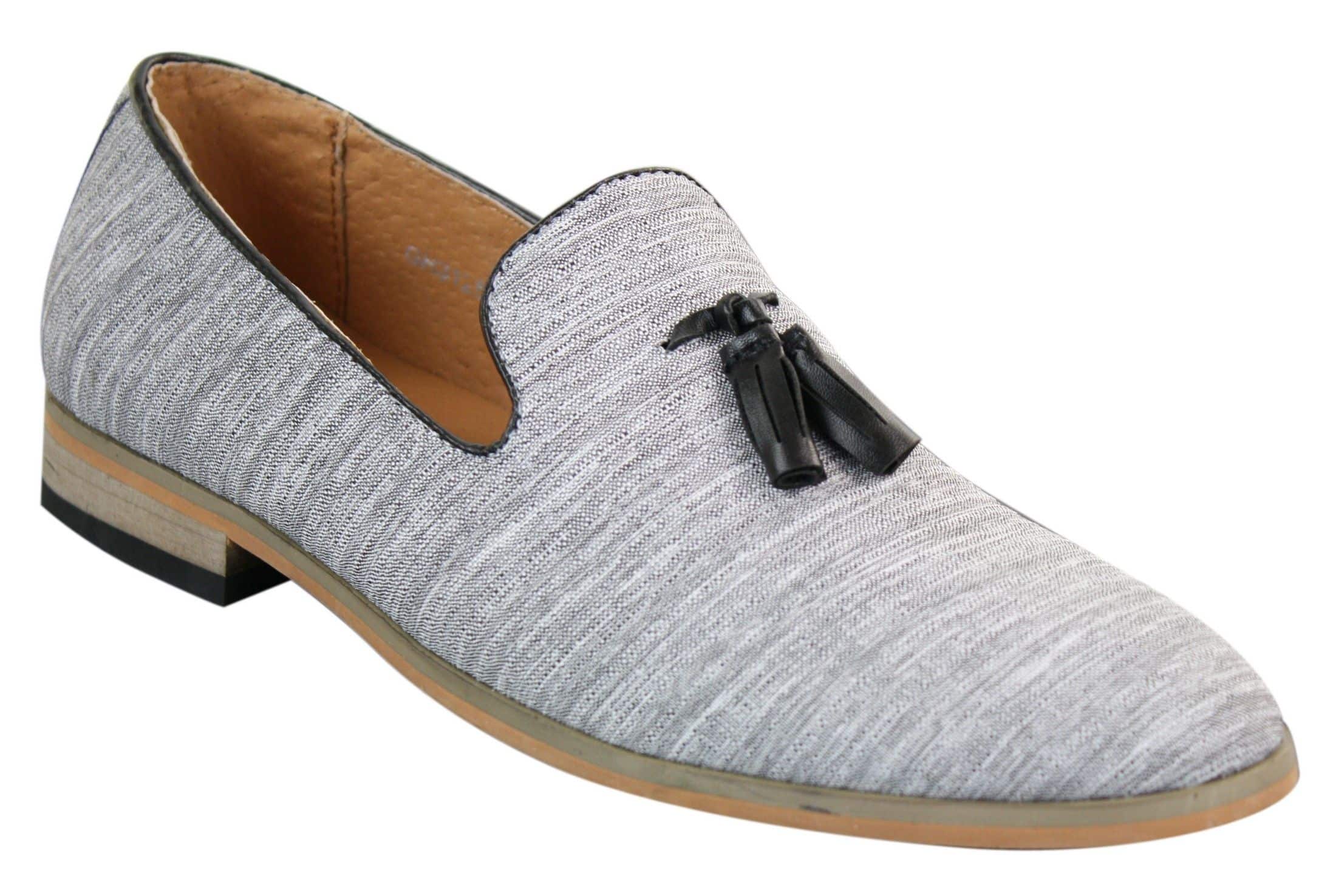 Galax GH3126 - Mens Slip On Tassel Driving Shoes Loafers Light Smart Casual Black Blue Italian