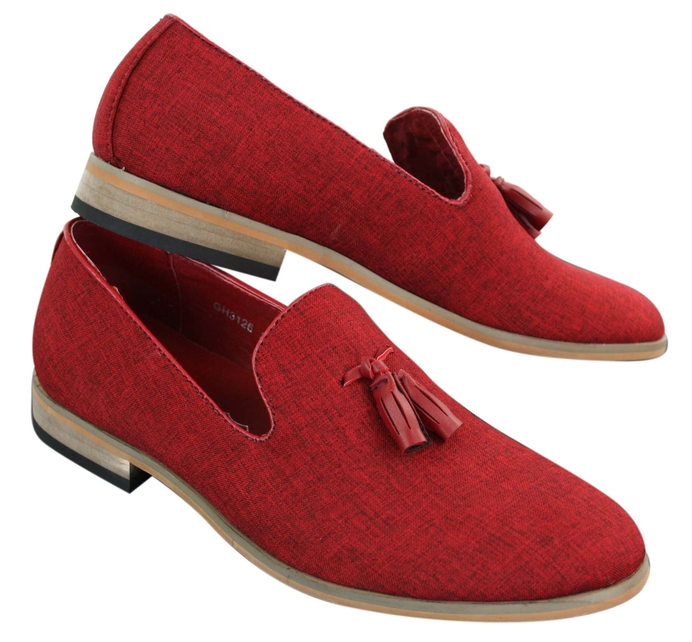Galax GH3126 - Mens Slip On Tassel Driving Shoes Loafers Light Smart Casual Black Blue Italian