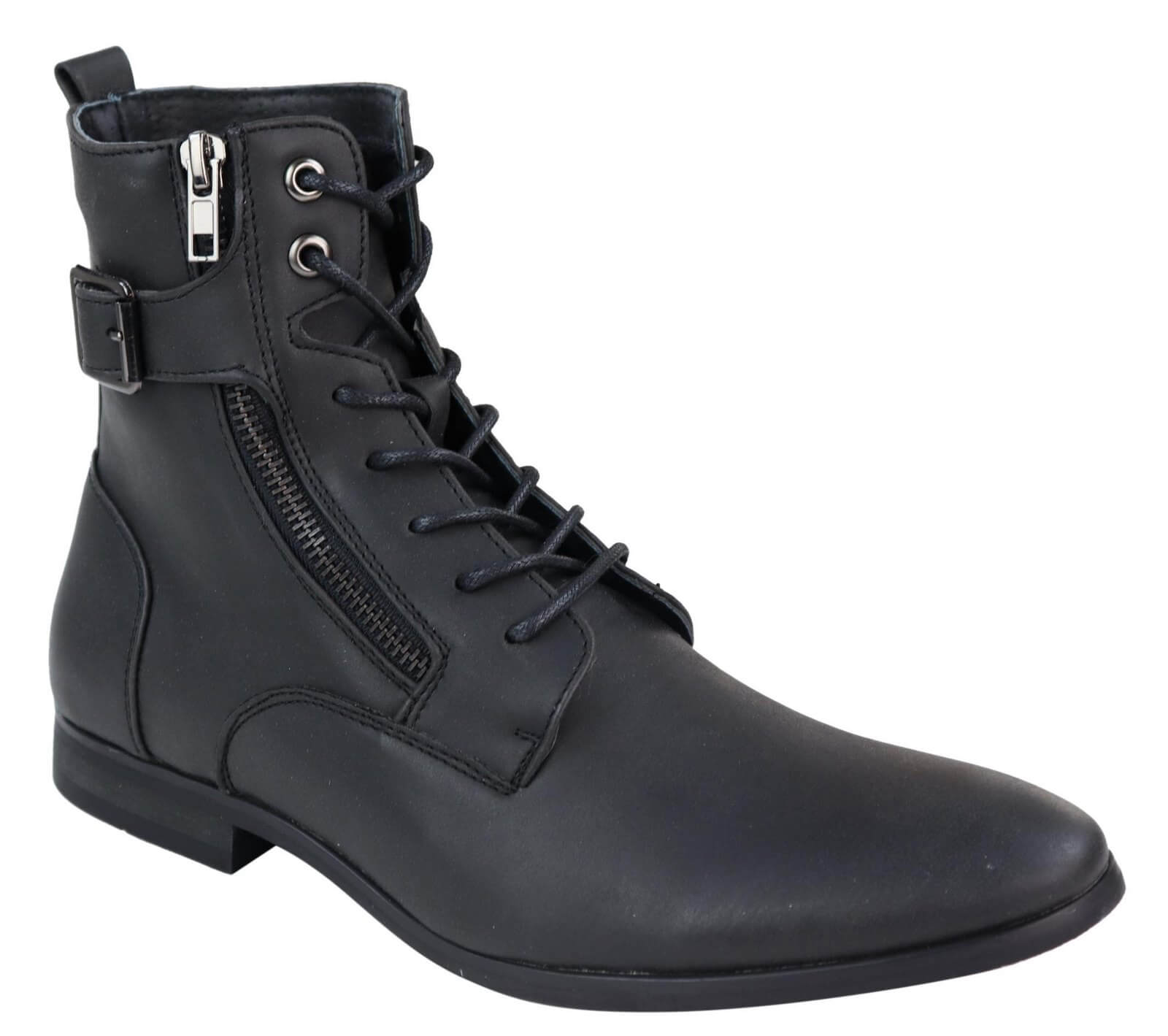 Mens Zip-Up Military 1920s Vintage Boots