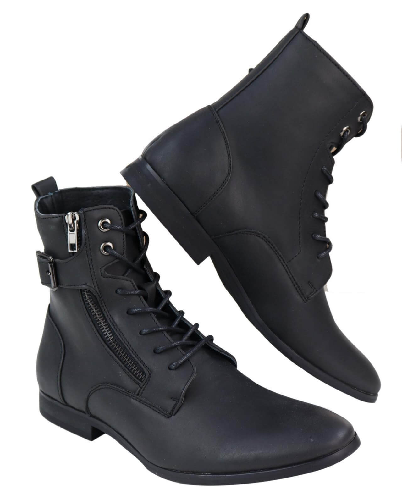 Mens Zip-Up Military 1920s Vintage Boots