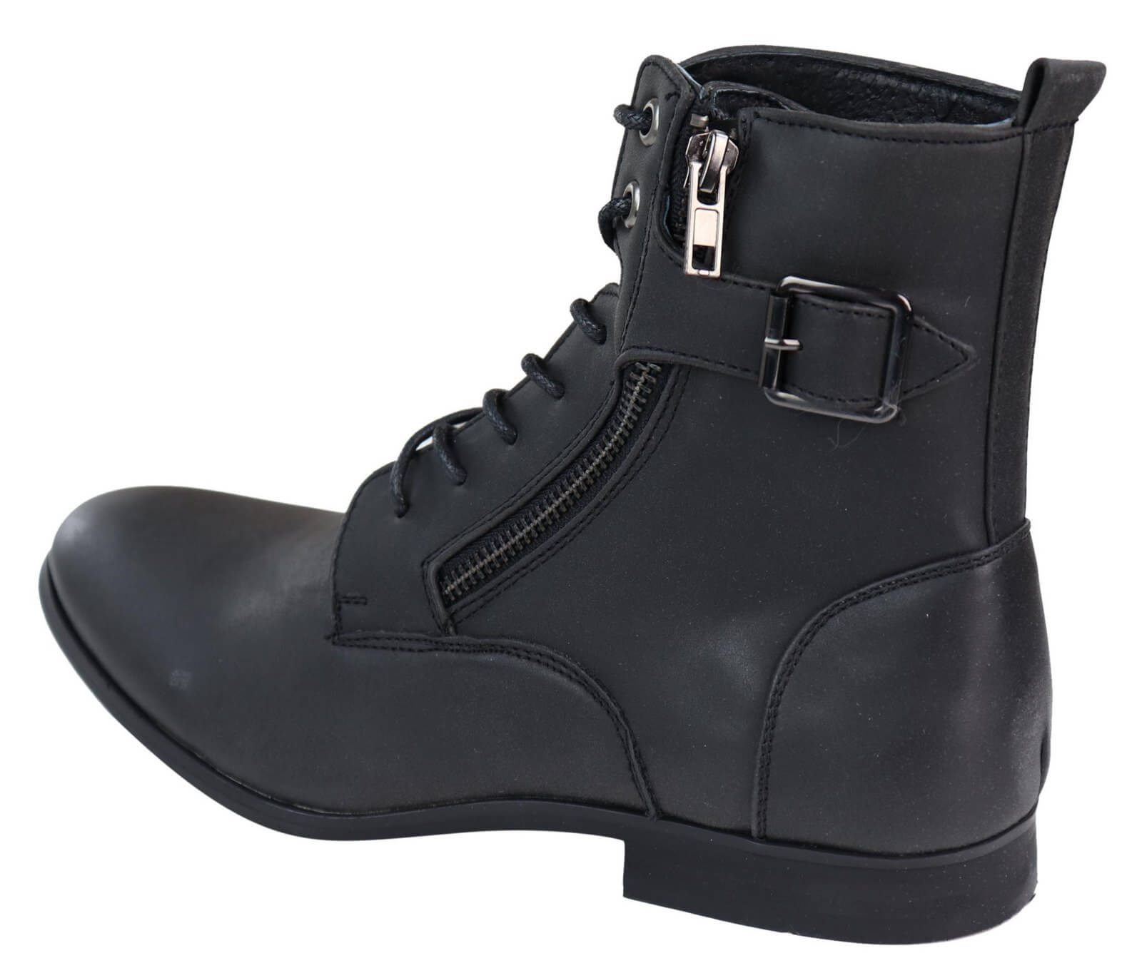 Mens Zip-Up Military 1920s Vintage Boots