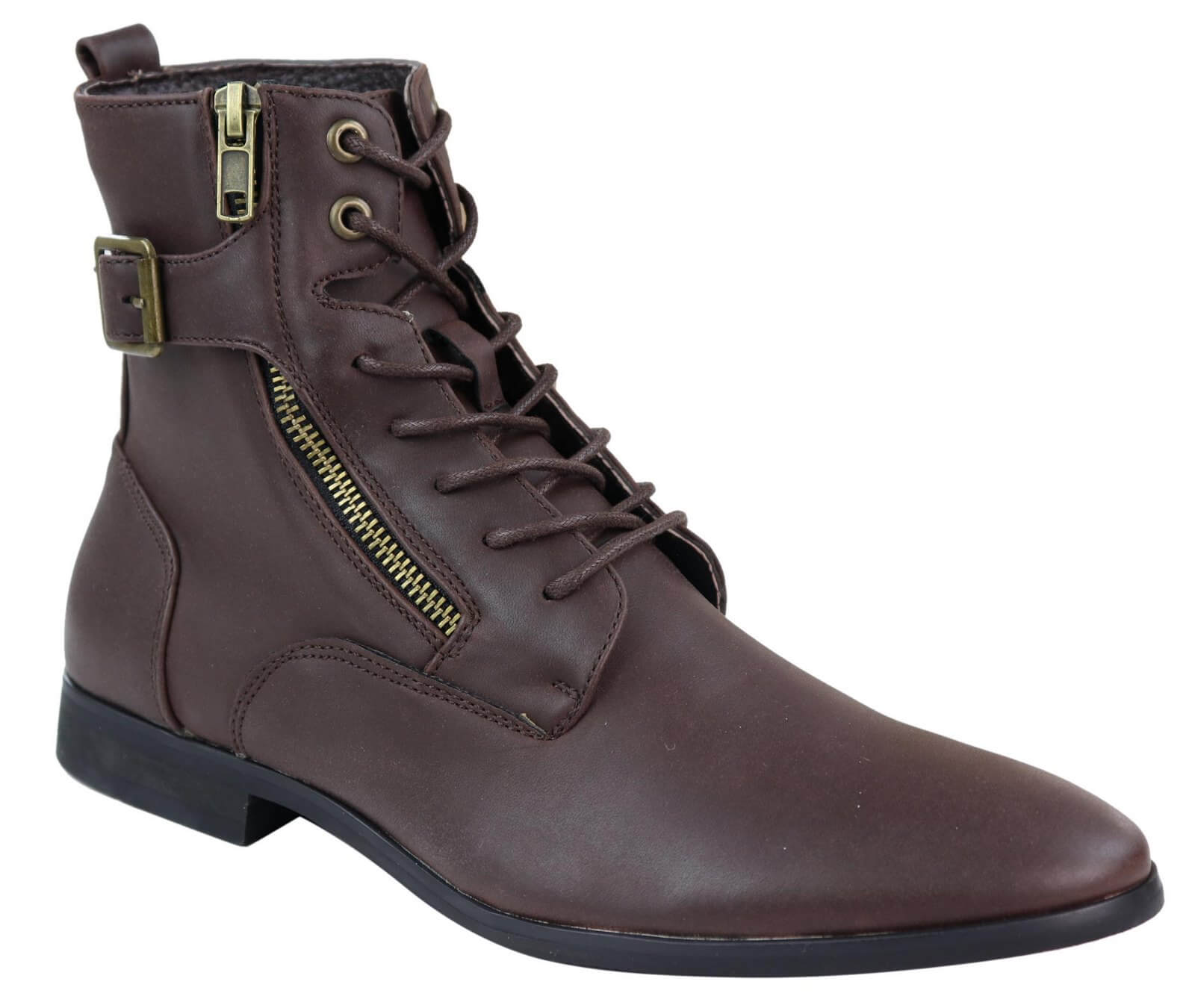 Mens Zip-Up Military 1920s Vintage Boots