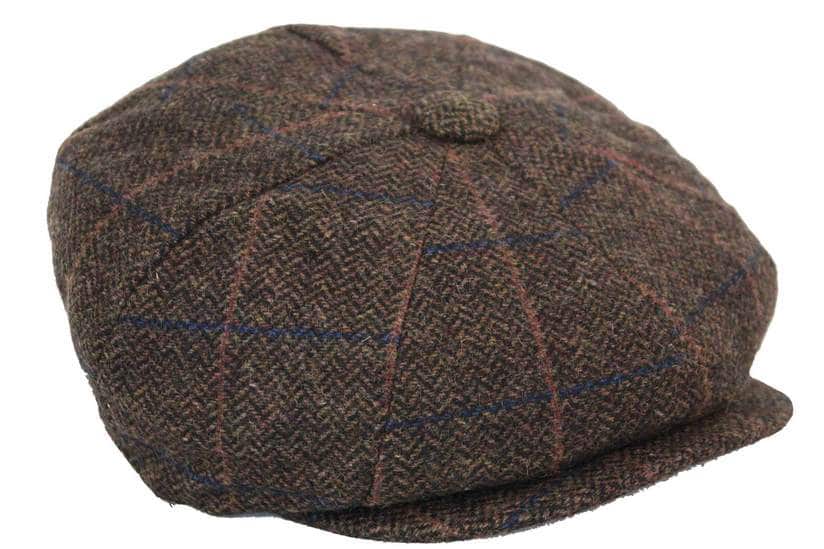 Mens Vintage Tweed Newsboy Hat