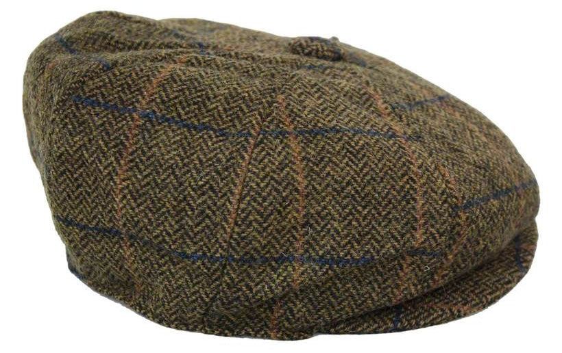 Mens Vintage Tweed Newsboy Hat