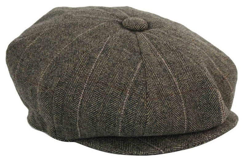 Mens Tweed Check Newsboy Cap