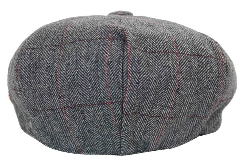 Mens Tweed Check Newsboy Cap