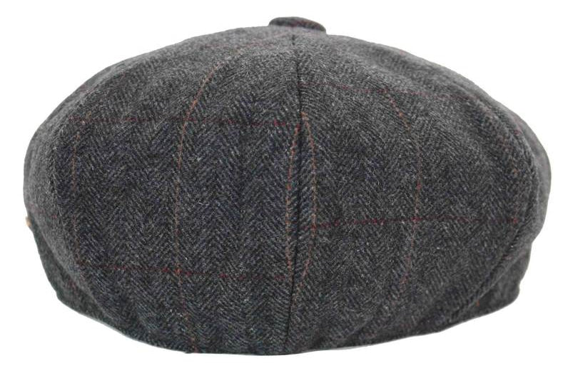 Mens Tweed Check Newsboy Cap