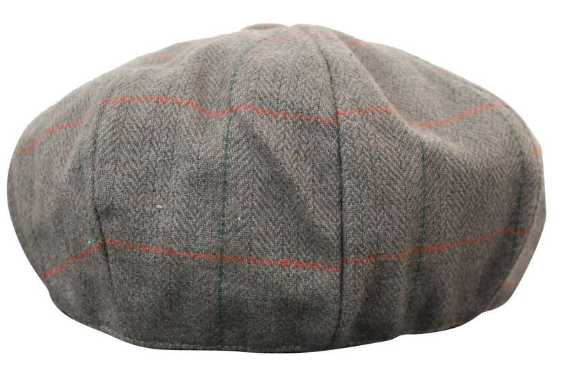Mens Tweed Check Newsboy Cap