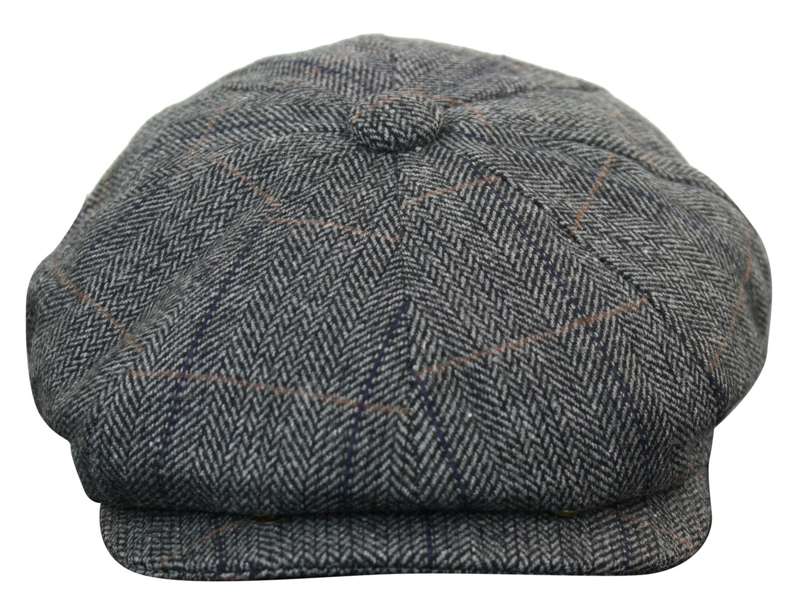 Mens Tweed Check Newsboy Cap
