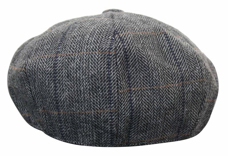 Mens Tweed Check Newsboy Cap