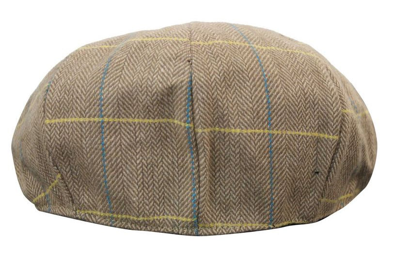 Mens Tweed Check Newsboy Cap