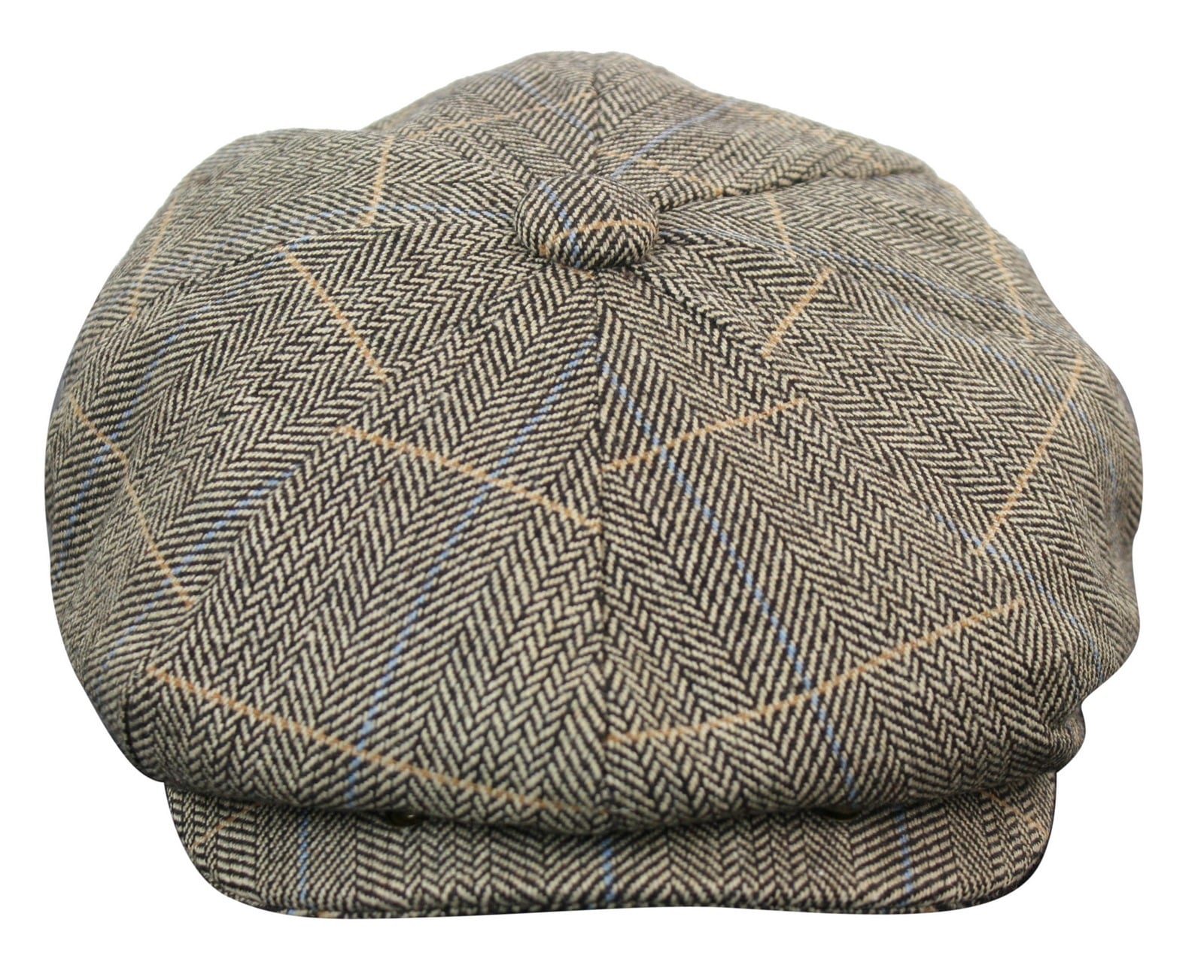 Mens Tweed Check Newsboy Cap
