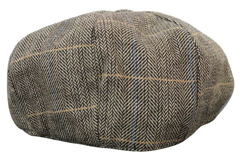 Mens Tweed Check Newsboy Cap