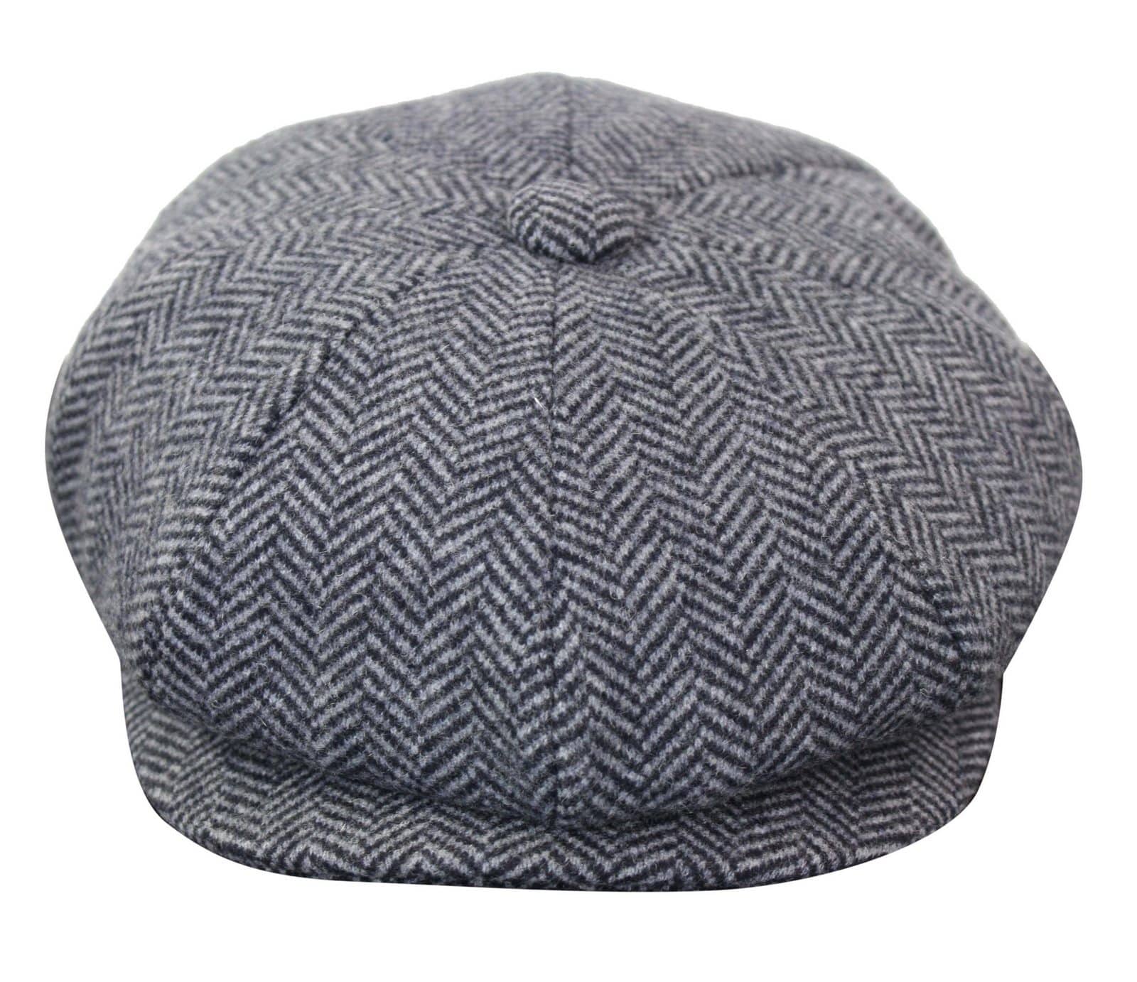 HT6316 - Mens Herringbone Tweed Shelby Newsboy Hat