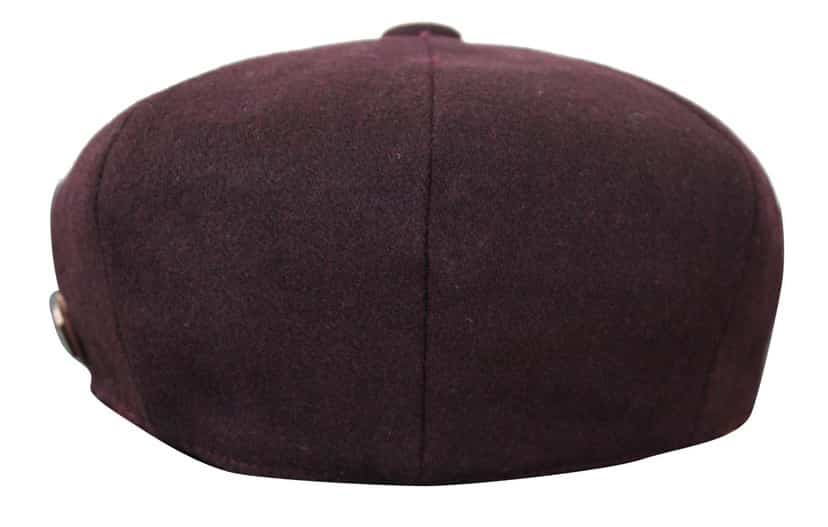 HT6363 - Mens Vintage Tweed Newsboy Newsboy Cap - Brown/Wine