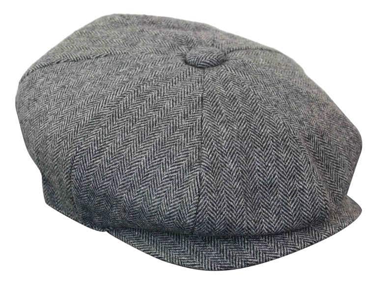 HT6364 - Mens Herringbone Tweed Newsboy Shelby Newsboy Hat