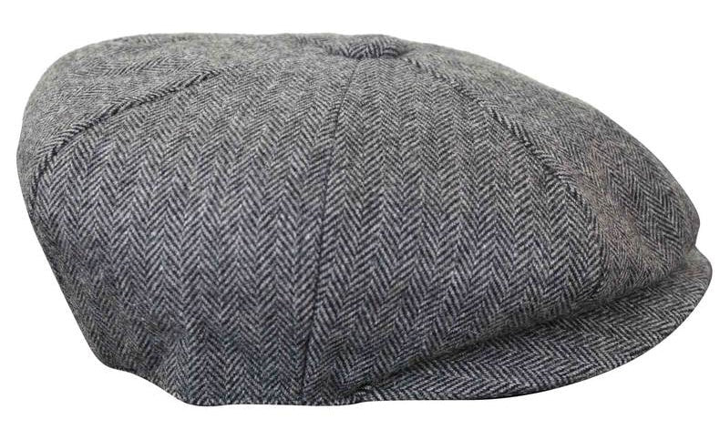 HT6364 - Mens Herringbone Tweed Newsboy Shelby Newsboy Hat