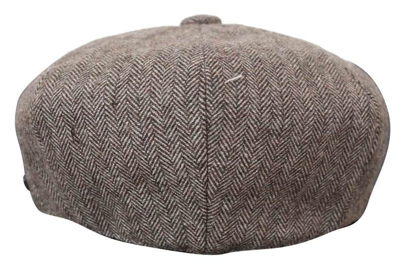 HT6364 - Mens Herringbone Tweed Newsboy Shelby Newsboy Hat