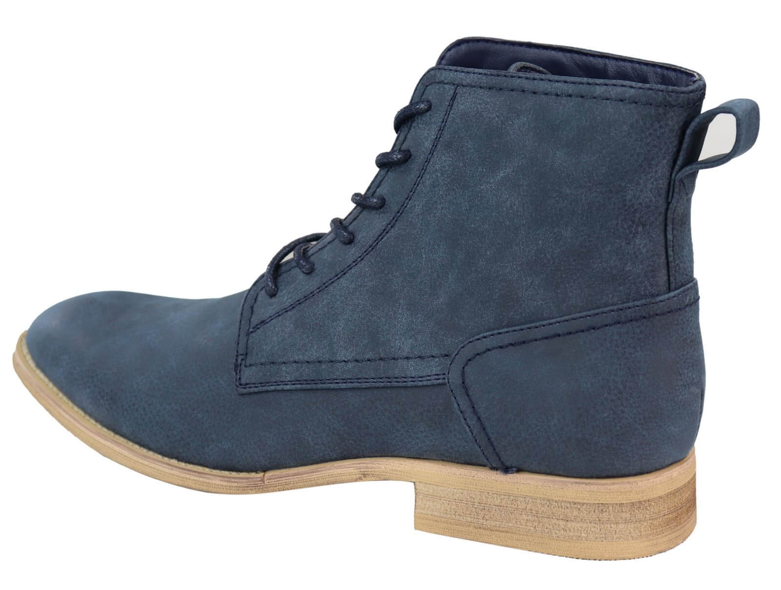 Mens Matt Leather Laced 1920s Vintage Boots