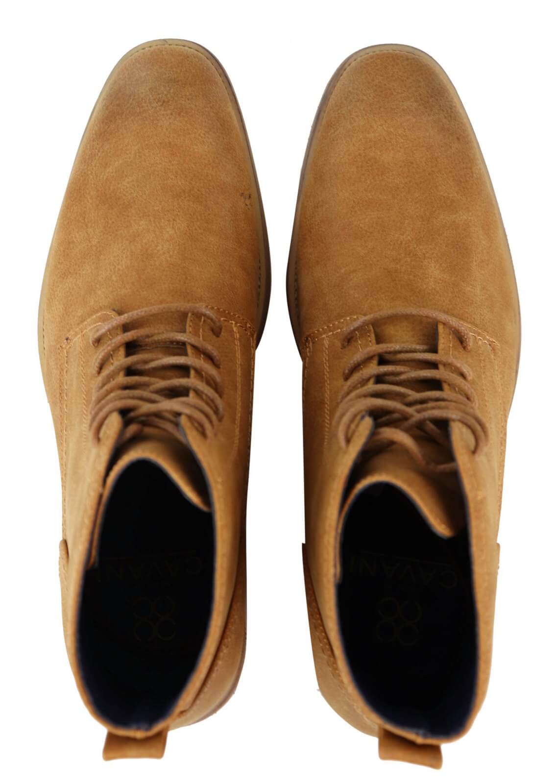 Mens Matt Leather Laced 1920s Vintage Boots