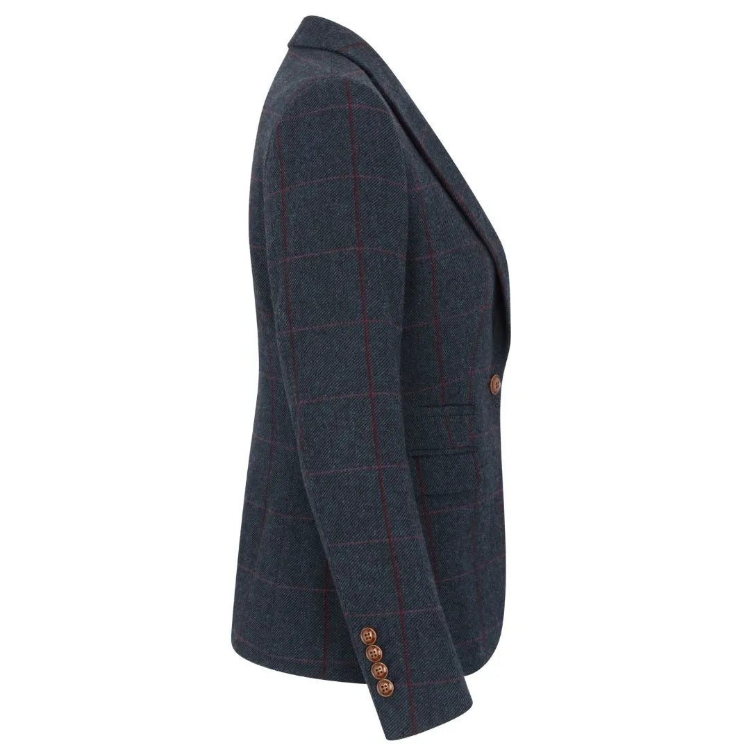 Madrid - Women's Navy Tweed Tailored Fit Blazer