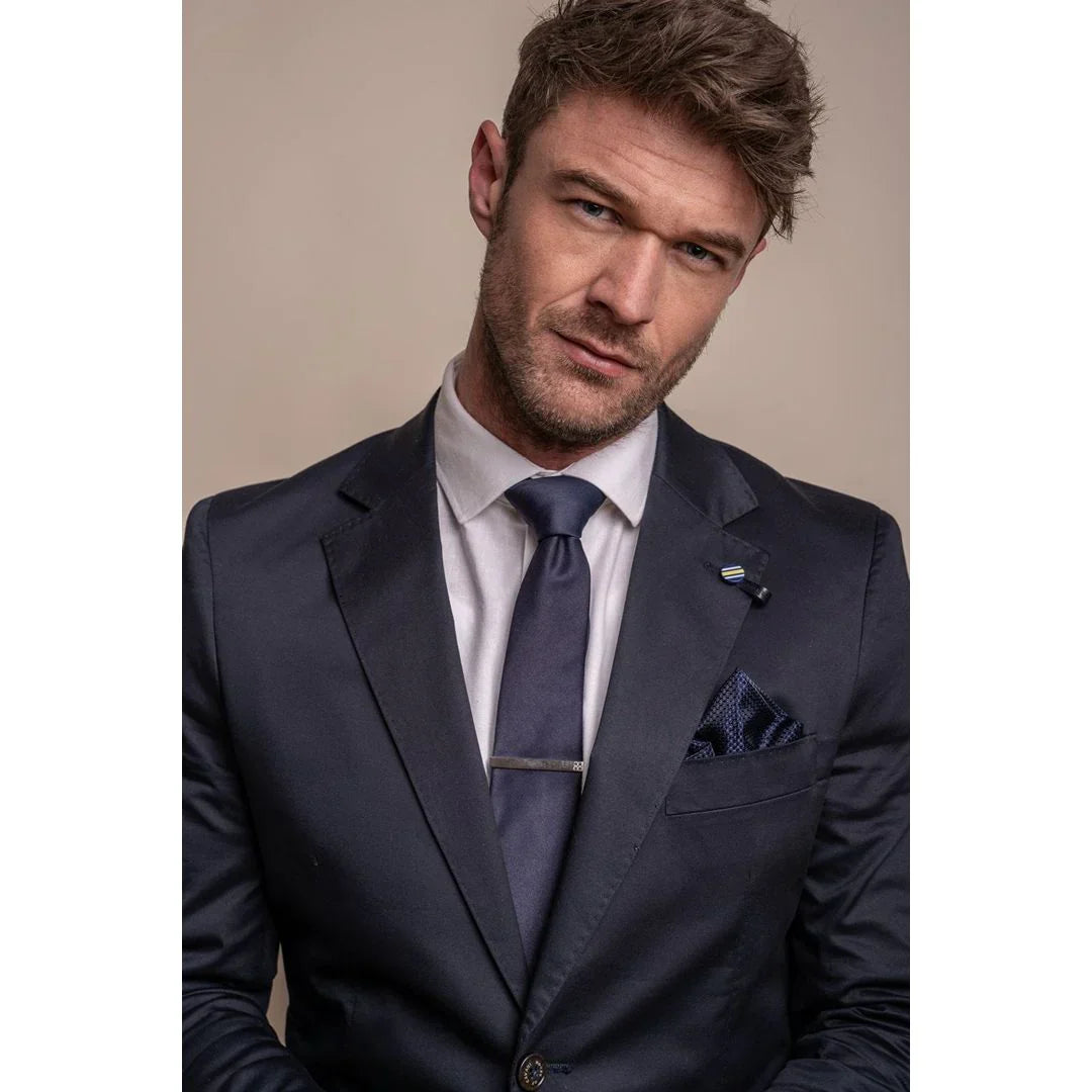Mario - Men's Classic Summer Navy 2 Piece Suit