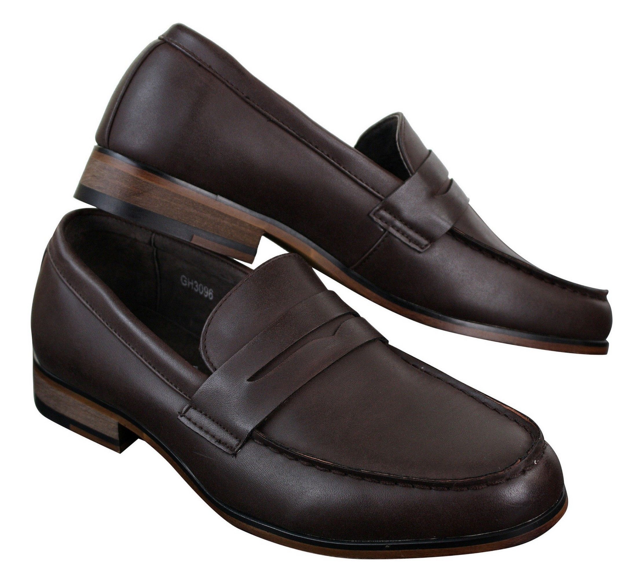 Mens Nubuck Leather Slip On Loafers Moccasins Shoes Vintage Retro Classic