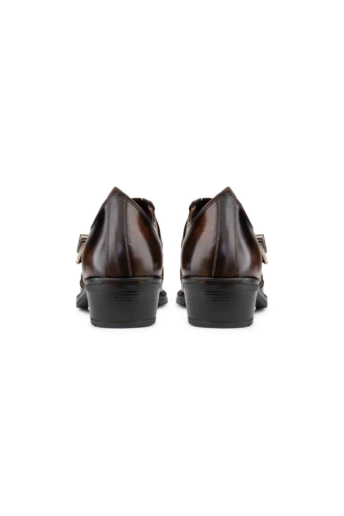 Mens Real Leather Riding Shoes with Buckle